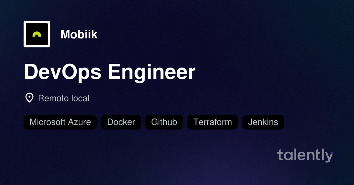 DevOps Engineer - trabajo remoto local en Mexico | Talently