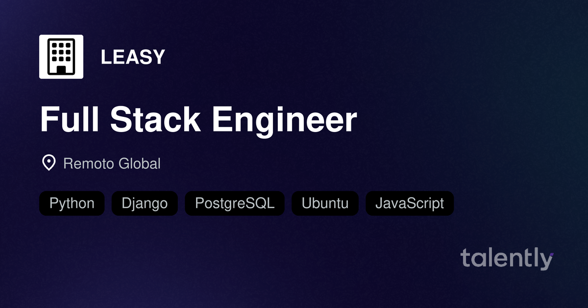 Full Stack Engineer - trabajo remoto | Talently